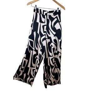 NWOT HOUSE OF HARLOW 1960 GeometricPrint Saltiny Wide Leg Trousers pants Size XS